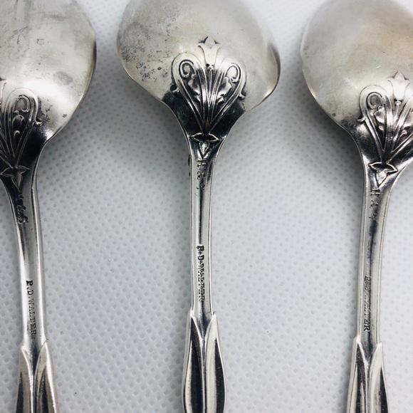 *SOLD* Antique Sterling Hotchkiss & Schreuder Tea Spoons - Picture 6 of 8